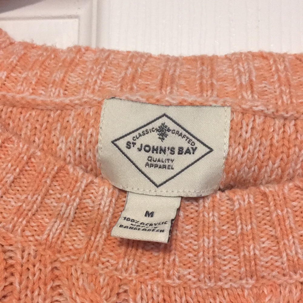 St. John’s Bay | Peach Knit Sweater - Picture 3 of 3